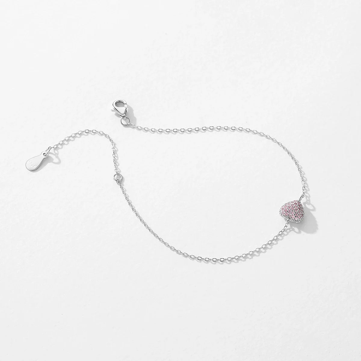 Romantic Pink Heart Bracelet