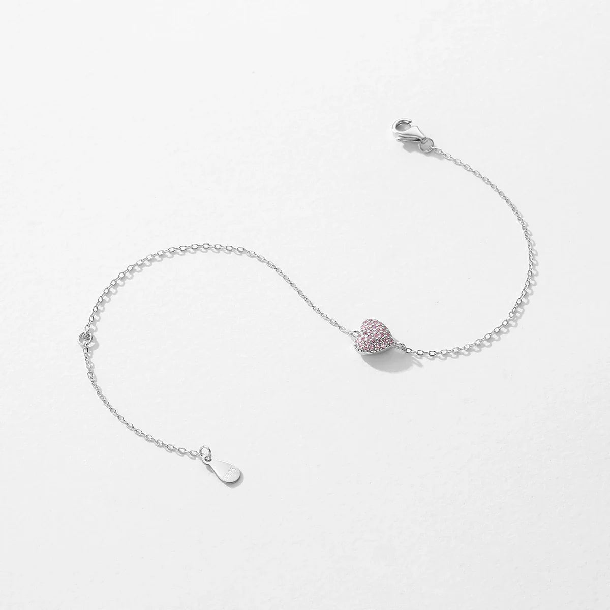 Romantic Pink Heart Bracelet