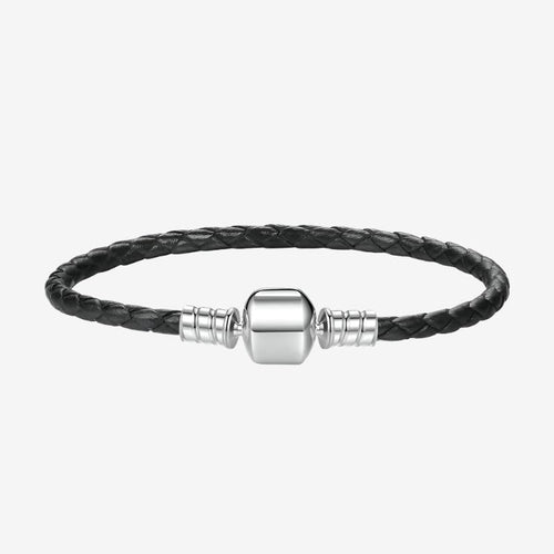 Memories Black Leather Bracelet