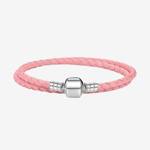 Memories Pink Leather Bracelet